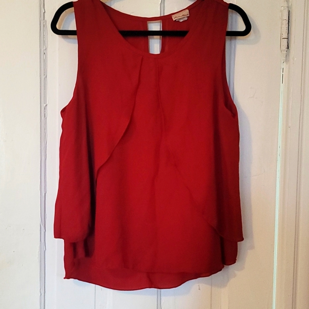 Burgundy layered blouse